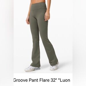 lululemon Groove Pant Flare 32” Grey Sage